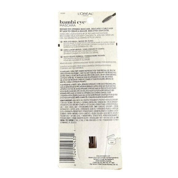 L'Oreal Paris Bambi Eye Lasting Volume Lengthening and Curling Mascara 0.28 fl o - Picture 7 of 7